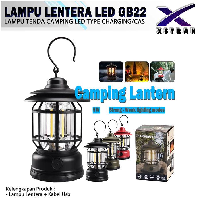 Gambar Lampu lentera Led cob camping lampu tenda estetik usb emergency dari xstran undefined Tokopedia