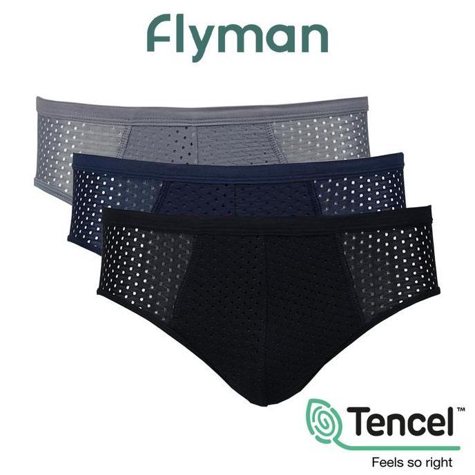Gambar Flyman Celana Dalam Pria Brief Tencel 3 pcs FM 3245 - XL dari Orlin-joz1 undefined Tokopedia