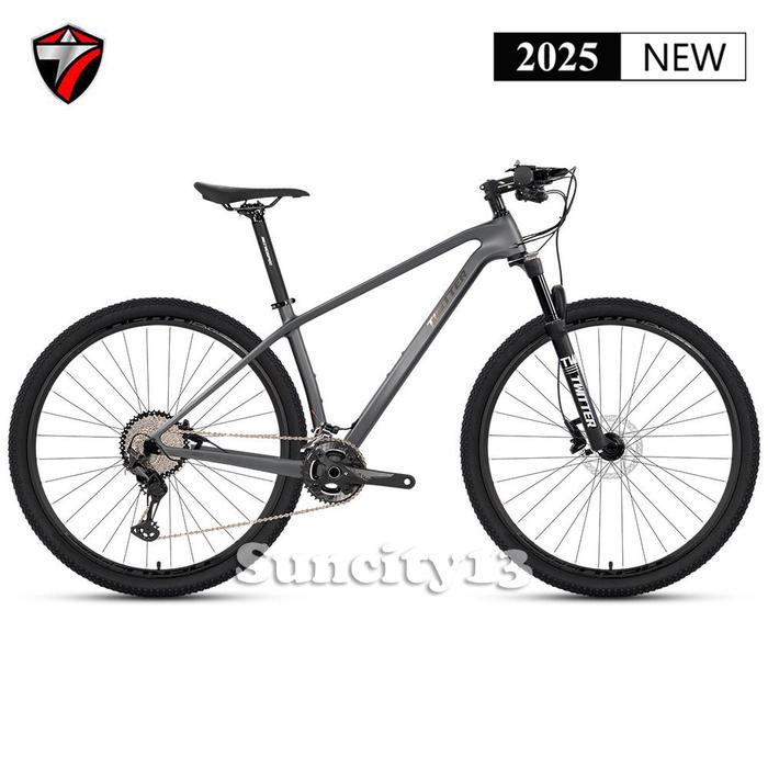 Gambar TWITTER WARRIOR PRO CARBON 27.5 INCI / 29 INCI MOUNTAIN BIKE SEPEDA GUNUNG - Abu Tua, M6100-12S dari SUNCITY13 undefined Tokopedia