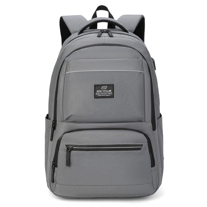 Gambar Tas Ransel Laptop Navy Club CEE - Tas Pria Wanita Backpack USB Port - Abu-abu dari Navy Club undefined Tokopedia