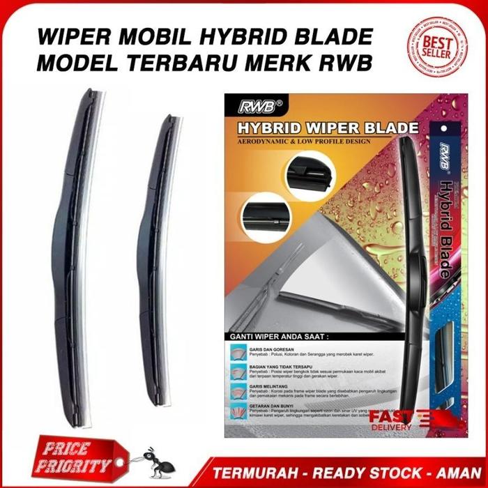 Gambar Diskon Wiper Mobil Rwb Hybrid Blade Premium 14" 16" 18" 20" 21" 22" 24" 26" Berkualitas - RWB - Hybrid, 14 dari Savannah ShopID undefined Tokopedia