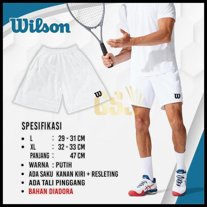 Gambar Promo Celana Tennis Putih Celana Tenis Pria Bawahan Olahraga Pria Celana Tenis Murah Celana Olahraga Tennis Celana Pendek Olahraga Celana Pendek Tenis Celana Tennis Lapangan - WILSON, L dari Alley Accessory undefined Tokopedia