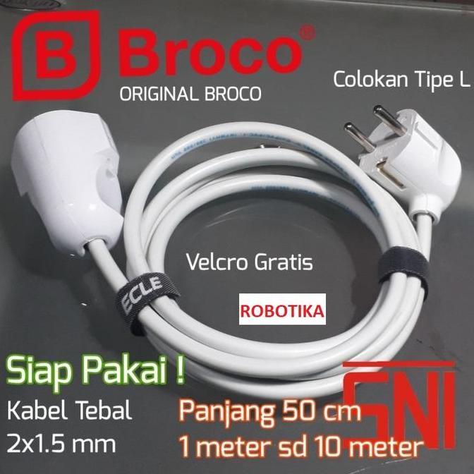 Gambar NEW BROCO KABEL EXTENSION SNI STOP KONTAK COLOKAN LISTRIK 1 - 20 METER - 25 CM dari MITRA MALL 95 undefined Tokopedia