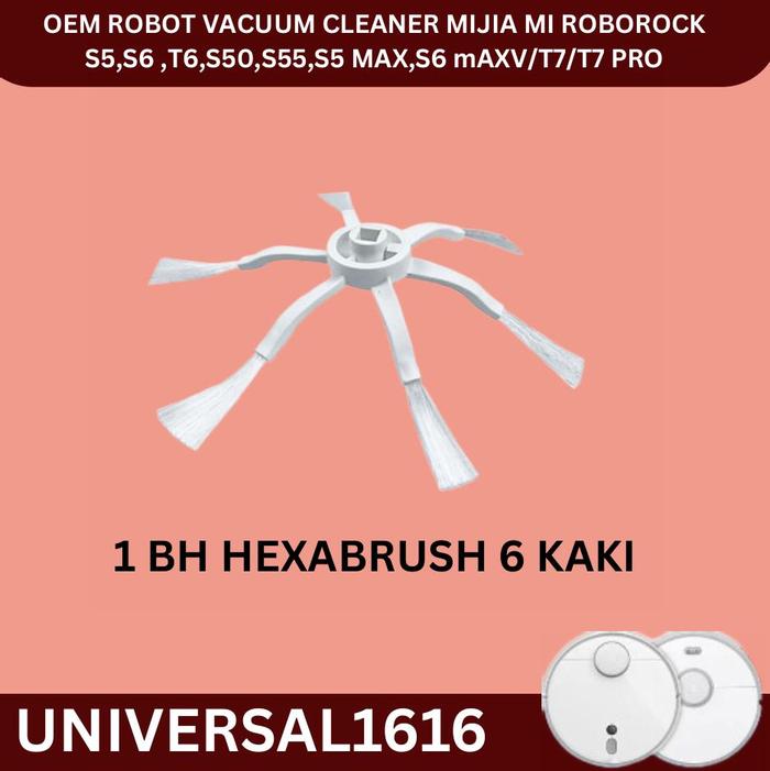 Gambar roborock robot vacuum cleaner  S5 MAX , S6 mAXV filter dustbox watertank mop hanger roda wheel - HEXABRUSH dari Universal1616 undefined Tokopedia