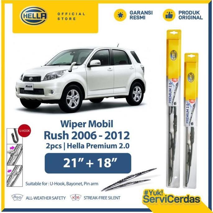 Gambar Wiper Mobil TOYOTA RUSH 2006-2012 21” + 18” (2pcs) - HELLA Premium 2.0 - Toyota Rush dari nepishg5632 undefined Tokopedia