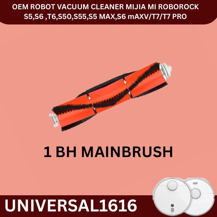 Gambar roborock robot vacuum cleaner S5 , S6 ,T6, S50 , S55 , S5 MAX , S6 mAXV mop hepa filter brush - 1 MAINBRUSH, S5 MAX/S6 MAX dari Universal1616 undefined Tokopedia