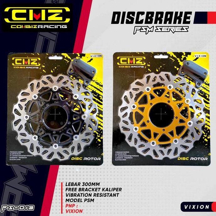 Gambar [CMZ Racing] Piringan Cakram Depan 300MM VIXION NEW NVA NVL Discbrake Disk Rotor VIXION OLD LAMA Datar Lubang 5 Alloy Finishing CNC Model PSM Kualitas Terbaik Bracket Kaliper Motorcycle - Hitam dari Mirwais AC Jkt undefined 4 Tokopedia