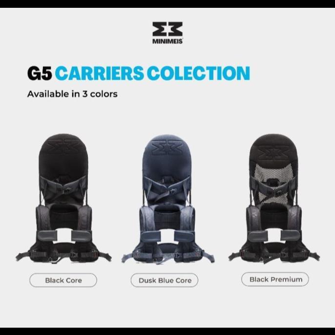 Gambar MiniMeis G4 Shoulder Carrier Gendongan Bahu Minimeis G4 / Gendongan Bayi Ransel Bahu - G5 - CORE BLACK dari kashguaja undefined Tokopedia