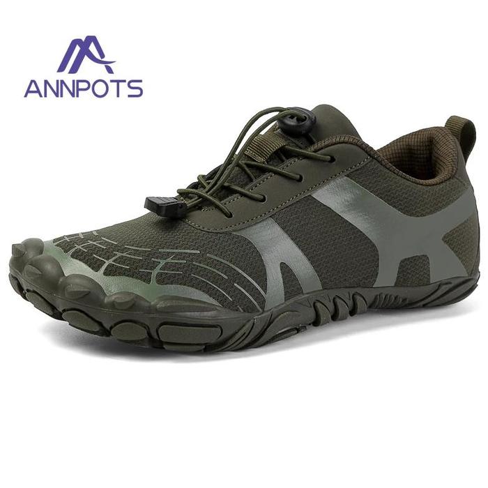 Gambar 2025 New Barefoot Shoes Unisex Five Fingers Aqua Shoes Anti-slip Sneakers Breathable Beach Quick-drying Hiking Fishing Footwear - ArmyGreen, 44 dari Berkah Keranjang Hijau undefined Tokopedia