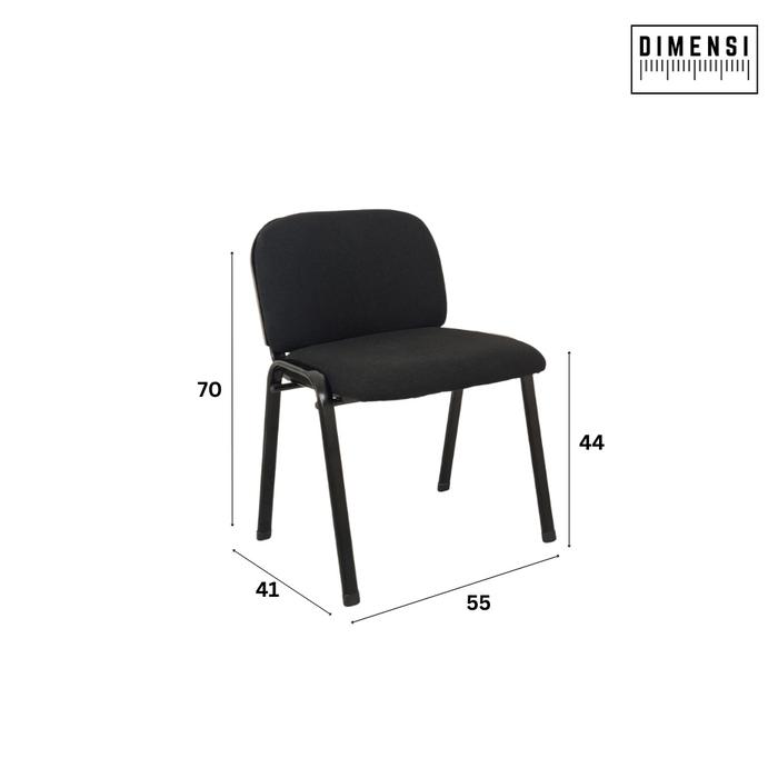 Gambar SHUMO Kursi Kantor Hadap SH 708 | Visitor Chair | Kursi Susun Serba Guna - Hitam dari Citra furniture undefined Tokopedia