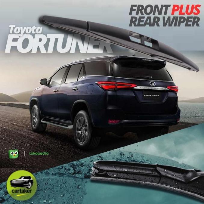 Gambar [MZ] Wiper Frameless Toyota Fortuner VRZ Karet Kaca Mobil Silicon Hybrid - Plus Rear dari MIRZAK undefined Tokopedia