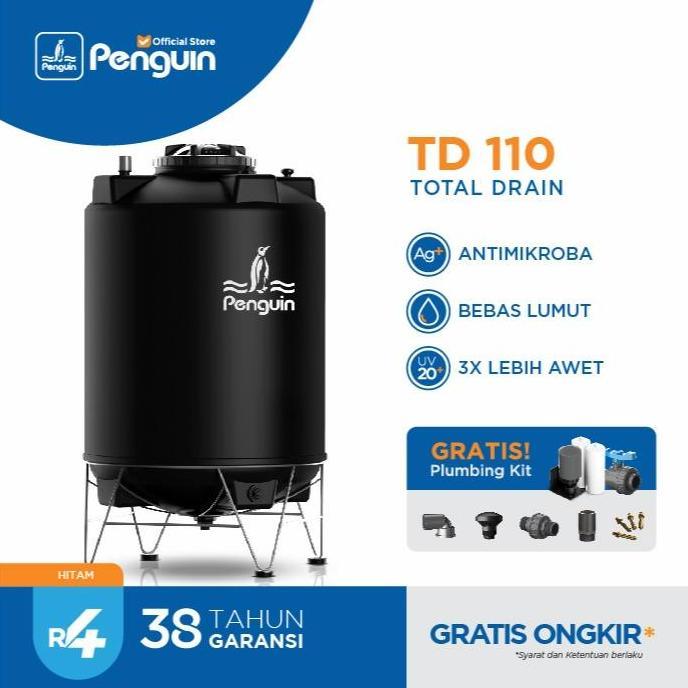 Gambar Penguin TD-110 1000 Liter Toren Tandon Tangki Air Total Drain Tank - Hitam dari Harapan Parcel Jkt undefined Tokopedia