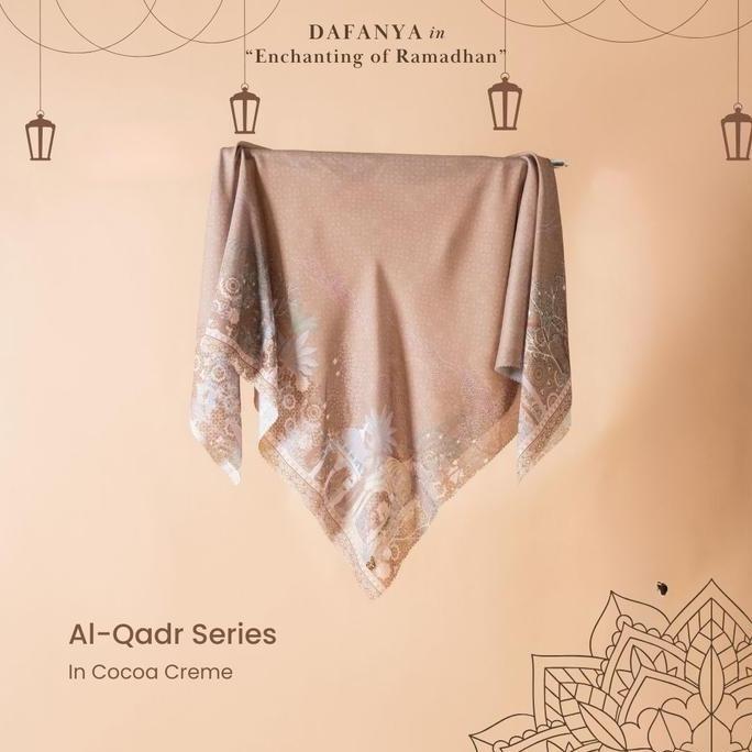 Gambar Dafanya Scarf - Jilbab Motif Floral Segi Empat Al-Qadr Series - Cocoa Creme dari Mister Ganu undefined Tokopedia