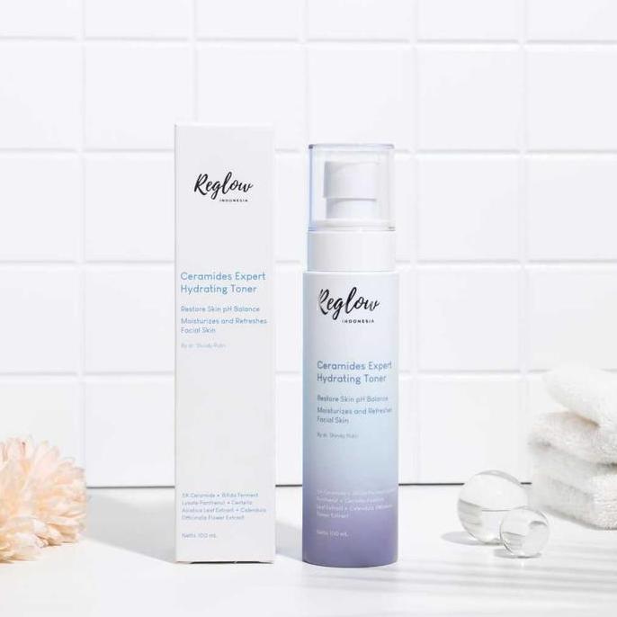 Gambar [JAKARTA] REGLOW Paket Skin Barrier Moisturizer Gel + Hydrating Toner + Facial Foam Ceramide Hyaluronic Acid Pelembab Mencerahkan Wajah Kusam Hitam Pencerah Anti Aging Perawatan Skincare dr Shindy Official Store - Hydrating Toner dari Jaya Print Jkt undefined Tokopedia