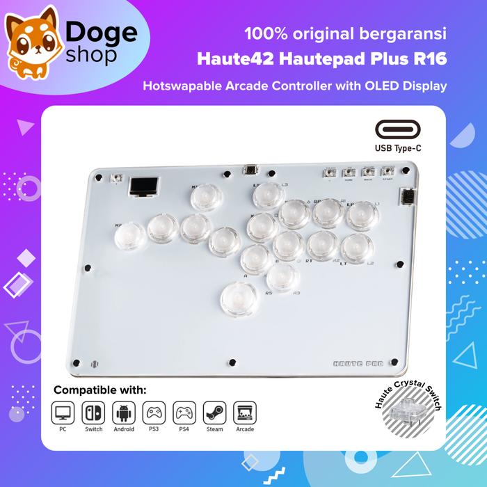 Jual Haute42 Hautepad R16 Leverless Arcade Fight Stick Hitbox Flatbox ...