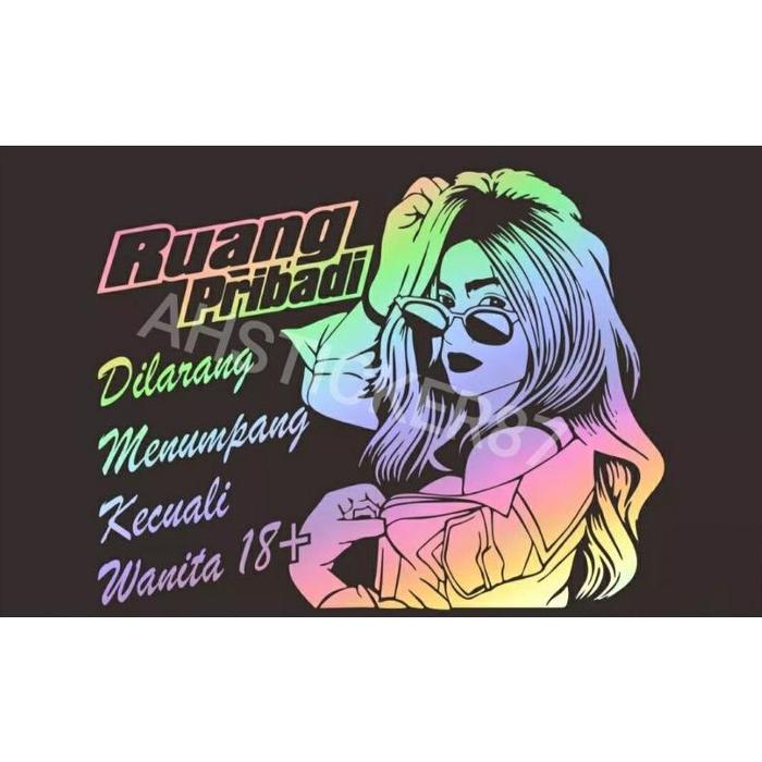 Gambar Stiker Mobil Stiker Kata Kata Ruang Pribadi Dilarang Menumpang Stiker Kata Kata Buat Kaca Mobil Truck Pickup Dll - HOLOGRAM dari mikimos store undefined Tokopedia