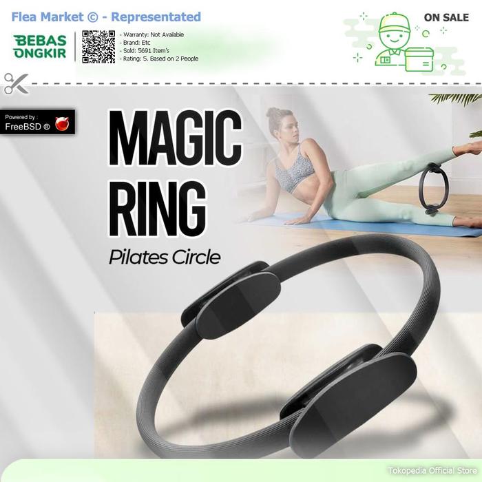 Gambar TONQUU Magic Ring Resistance Pilates Circle Yoga Fitness - TQMR023 - Hitam, Etc dari Flea-Markets undefined Tokopedia