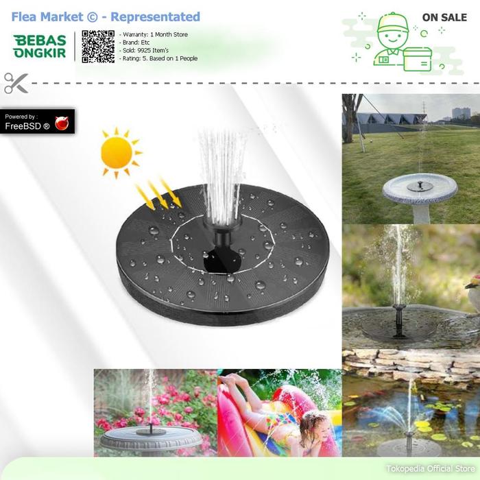 Gambar T-Nice Air Mancur Kolam Tenaga Surya Solar Water Fountain - YY002 - Hitam, Etc dari Flea-Markets undefined Tokopedia