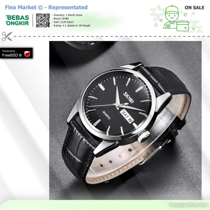 Gambar SKMEI Jam Tangan Analog Pria - 9073CL - Hitam Silver, SKMEI dari Flea-Markets undefined Tokopedia