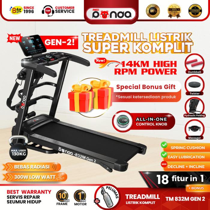 Gambar Motorized Treadmill Listrik Redpanda 832M Super Murah Kokoh Kuat Multifungsi - Multifunction - 832M Gen 2 dari RedPandaSby undefined Tokopedia
