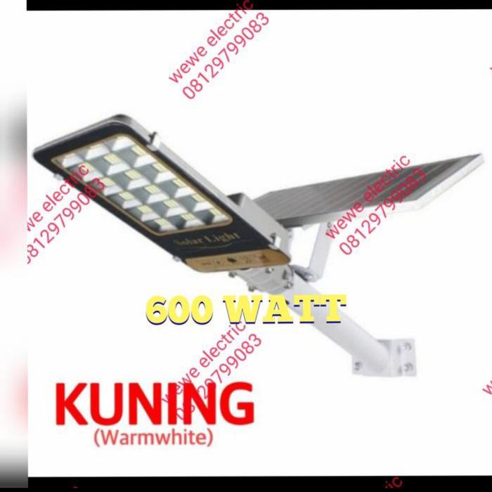 Jual lampu pju jalan solar sel panel surya 800wat 800 wat 2in1 kuning ...