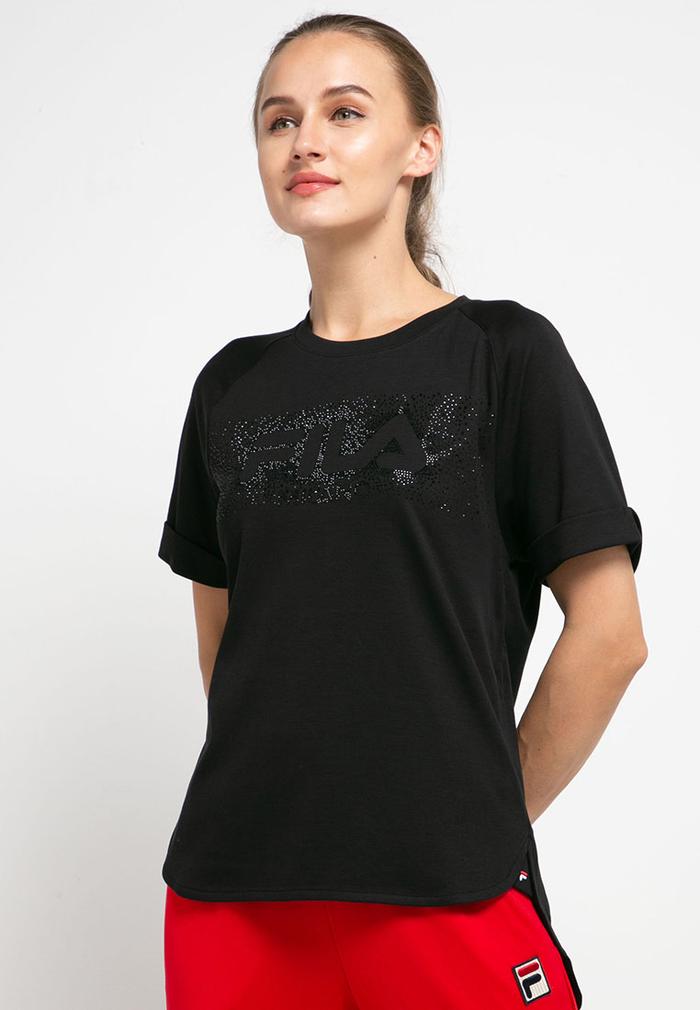 Gambar FILA Baju Kaos Wanita Milano Tee 8101 - Black - XS dari FILA Official Store undefined Tokopedia