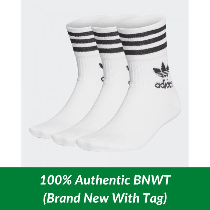 Jual Kaos kaki Adidas Mid Cut Crew Socks White 3 Pairs Original GD3575 -  Jakarta Barat - 25kixx | Tokopedia