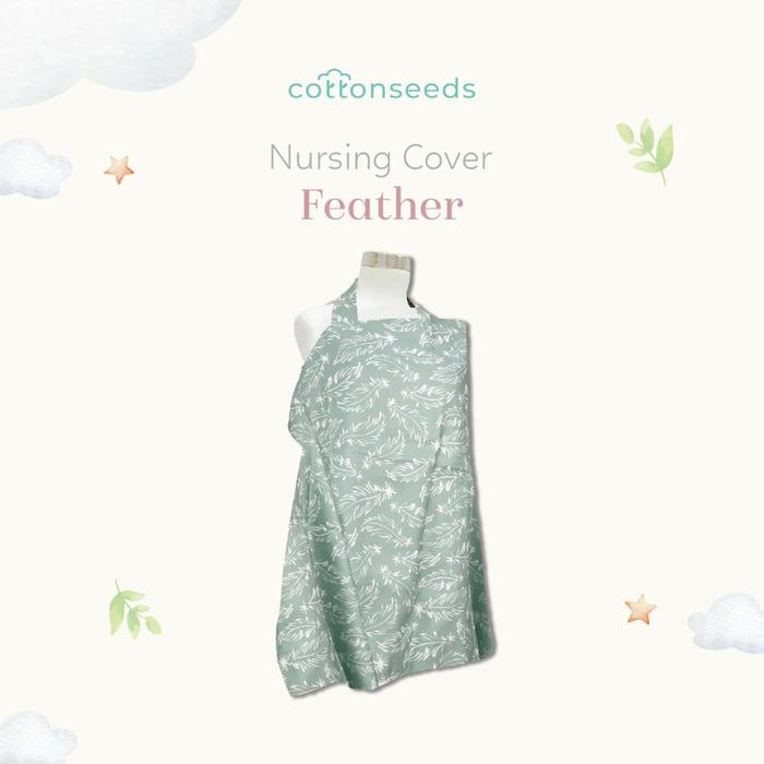 Gambar Cottonseeds Nursing Cover Bayi - Menyusui Aman dan Nyaman - Feathers dari cottonseedsindonesia undefined Tokopedia