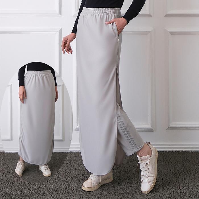 Gambar Rok celana Olahraga Wanita Untuk Senam / Rok Celana Olahraga muslimah / ROCELA - Abu-abu, M dari LACON STORE_NEW undefined Tokopedia
