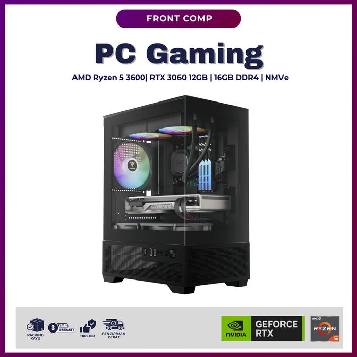 Jual Komputer Gaming Ryzen 3600 RTX 3060 12GB 16GB DDR4