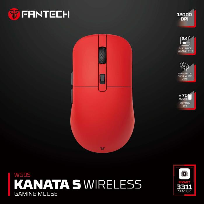 Fantech Kanata S WG9 / WG9-S / WG 9S / WG 9 S Lightweight Wireless Gaming Mouse PAW3311