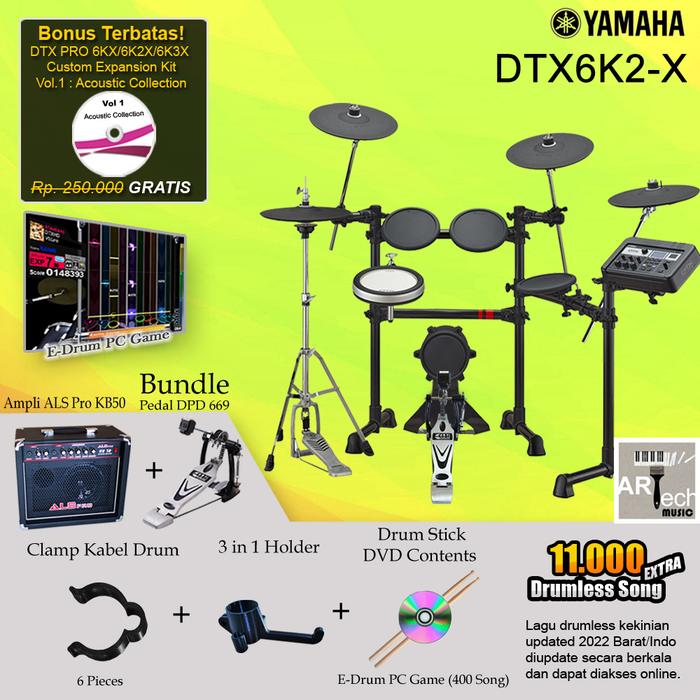 Gambar Drum Elektrik Yamaha DTX6K2X / DTX6K2 X / DTX 6 K2X / 6K2 / 6K2X - Paket 9 dari Artech Music undefined Tokopedia