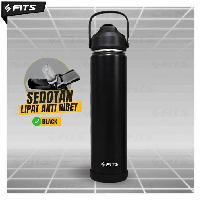 Gambar SFIDN FITS Tumbler Stainless Steel 900 ml Tahan Panas Dingin 24 jam Thermos Portable Botol Minum BPA FREE - Hitam, Non Custome dari SFIDN FITS Shop undefined Tokopedia