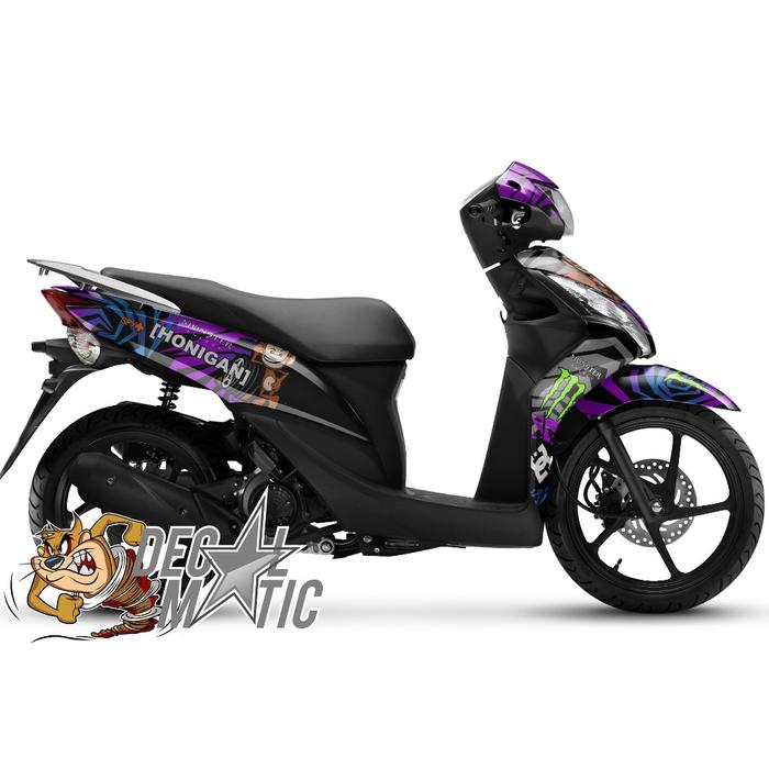 Gambar Decal Spacy Full body Stiker Full Body Honda Spacy 2011 2012 2013 Hoonigan - Hitam, Glossy dari decalmatic_NEW undefined Tokopedia