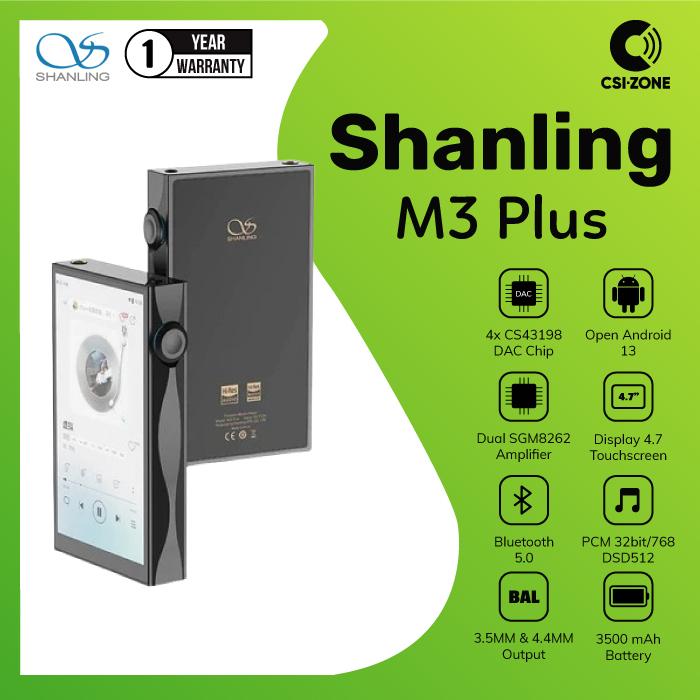 Gambar Shanling M3 Plus CS431398 Portable Bluetooth Android Digital Audio Player - Black dari CSI-ZONE undefined Tokopedia