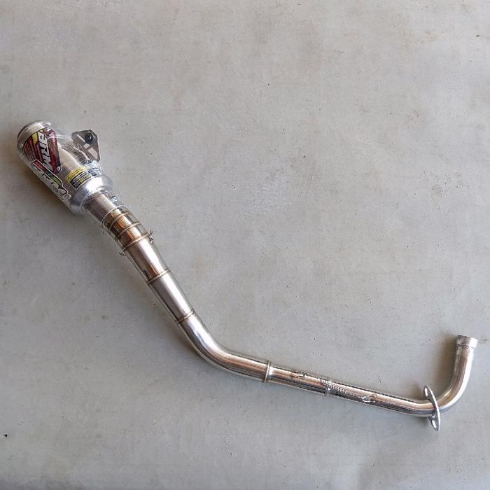Gambar Knalpot BRM GP1 15cm SARFULL, SARTENG dan 1/4+ leher bending KOLONG GTX ROADRACE  vega, Jupiter, grand, karisma,supra lama, supra x125, blade, absolut revo all bebek exclusive Motorcaicel - GP1 15 SARFULL, SUPRA X125 dari BRM RACING EXHAUST undefined Tokopedia