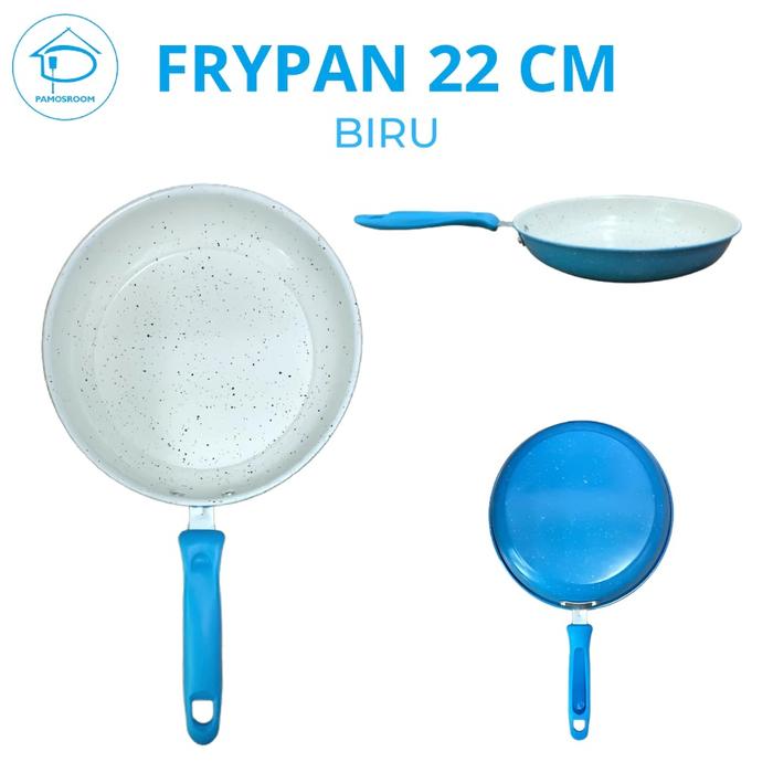 Gambar Calypso Fry Pan 20cm Anti Lengket Frypan Granit Super Non Stick 20 Cm Wajan Kuali Frypan - 22 CM Biru dari pamosroom undefined Tokopedia