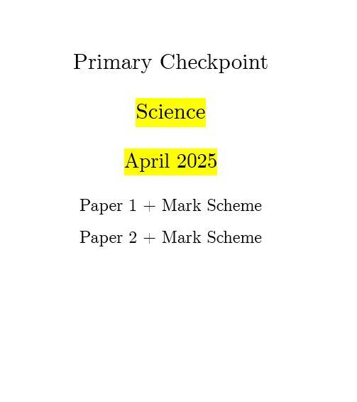Gambar [Hardcopy] Cambridge Primary Checkpoint Science April 2025 dari TokoPastiPuas undefined Tokopedia