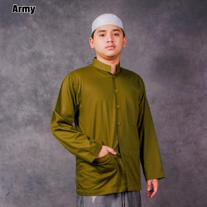 Gambar BAJU TAKWA KOKO DALWA HAIBAH SERIES BARU | GROSIR TAQWA HABAIB TOYOBO - Army, S dari Mubarok Store18 undefined Tokopedia