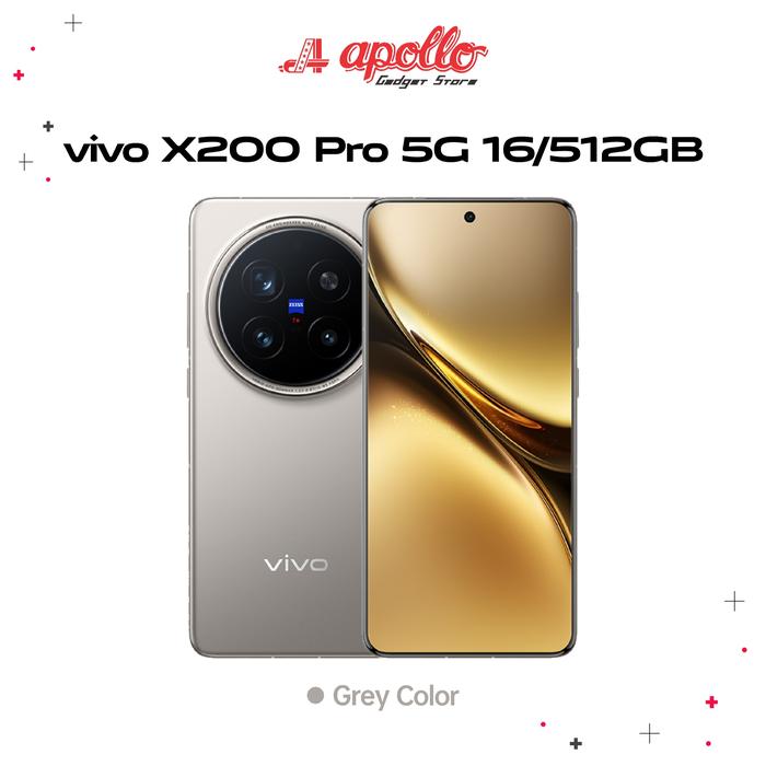 Gambar [APOLLO] VIVO X200 Pro 5G 16/512GB Garansi Resmi - Grey dari ApolloGadgetStore.id undefined Tokopedia
