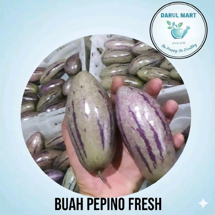 Gambar BUAH PEPINO 1 KG ungu fresh pengiriman dari ciwidey untuk darah tinggi kolestrol dari DARUL MART_NEW undefined Tokopedia