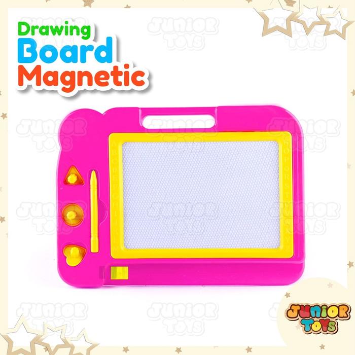 Gambar Papan Tulis Kecil Magnet Anak Drawing Board Mini Mainan Edukasi Magnetic Education Toys - Kotak - Orange dari Junior Toys undefined 4 Tokopedia