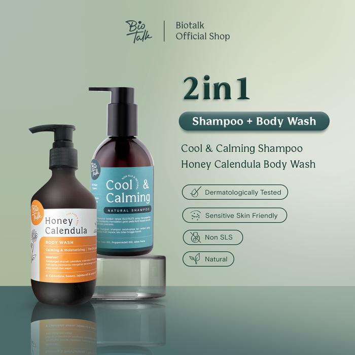 Gambar Biotalk Bundle Head to Toe Care (Eczema & Psoriasis) | No SLS/SLES | Natural | Steroid Free | Sabun Mandi Cair Natural | Salep | Shampoo | Melembabkan, Menenangkan, dan Meredakan Kulit Scalp Sensitif Kering Haircare - LIQUID+SHAMPO dari BIO TALK undefined Tokopedia