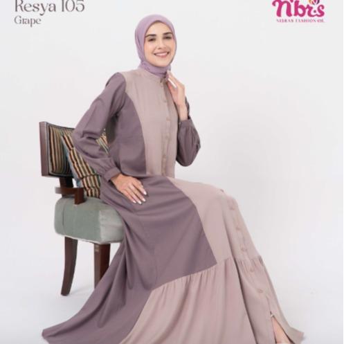 Gambar Resya 105 Gamis Nibras || Material Bahan Toyobo mix Shakila - Grape, L dari Bangben2712 undefined Tokopedia