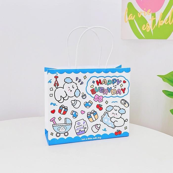 Gambar Paper Bag Kantong Hadiah Bingkisan Ulang Tahun Kado Lucu Bahan Kertas Import Motif Kartun Aesthetic Pastel Cute - Happy Everyday dari joelrylie undefined 5 Tokopedia