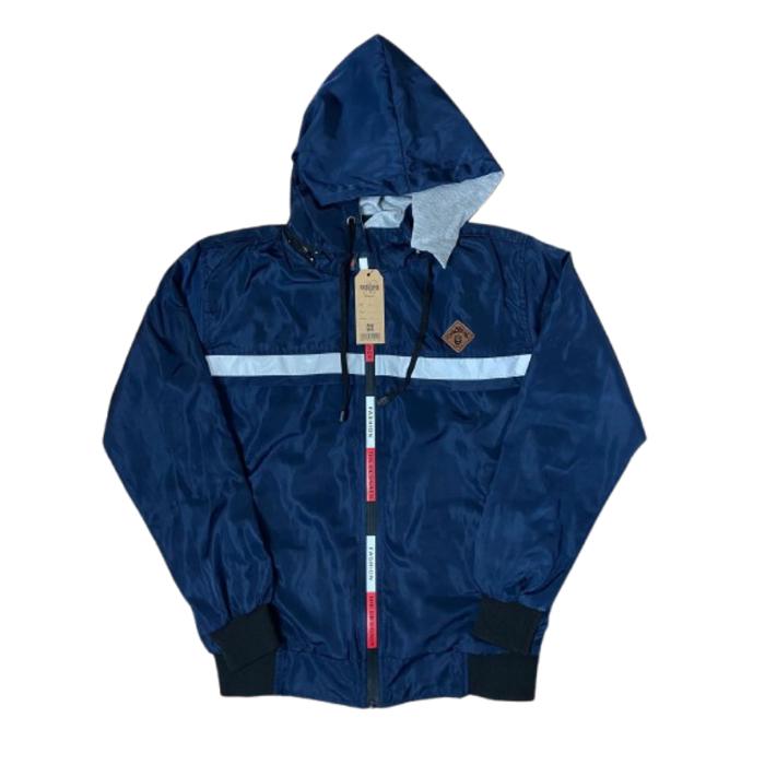 Gambar Hoodie Basic Jaket Anti Air / Jacket Bomber 2 warna / Bomber Pria Premium Quality - NAVY, XL dari AMIYASTORE undefined Tokopedia