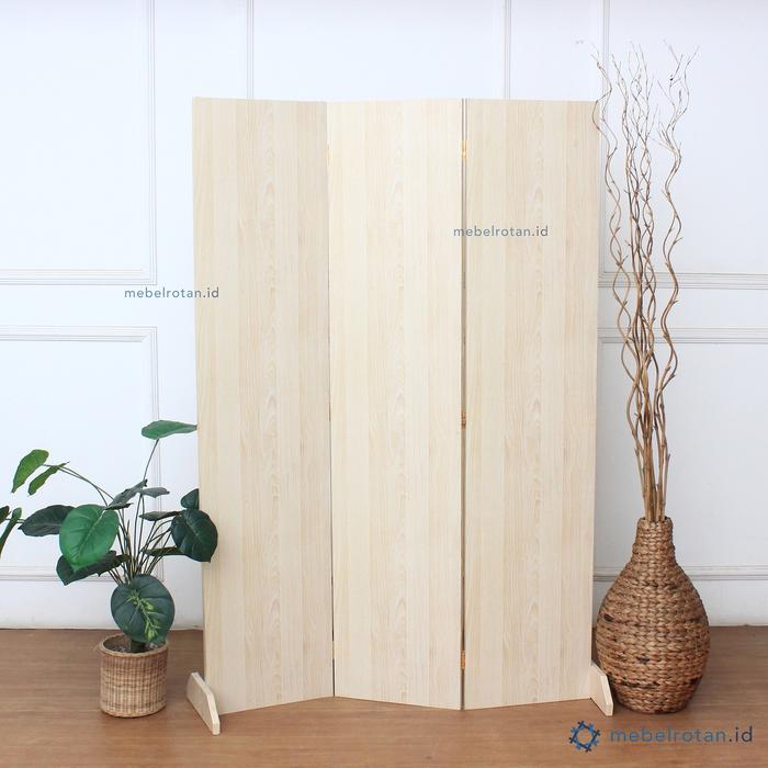 Gambar Penyekat Ruangan Minimalis Modern | Sekat Partisi Sketsel Kayu | Pembatas Natural | Tipe 001 - 180cm, 2 Panel (Lebar 80cm) dari Mebel Rotan ID undefined Tokopedia