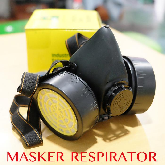 Gambar Masker Respirator Industrial Safety Equipment Chemical Respirator NP 306 Tabung Ganda Double Half Face Protection Mask Protector Penutup Mulut Hidung Filter Penyaring Udara Anti Polusi Debu Asap Gas Berbahaya Alat Kesehatan Pabrik Berkendara Hitam Kuning dari PT TARJANMOTIF TERRBARRRRU undefined Tokopedia