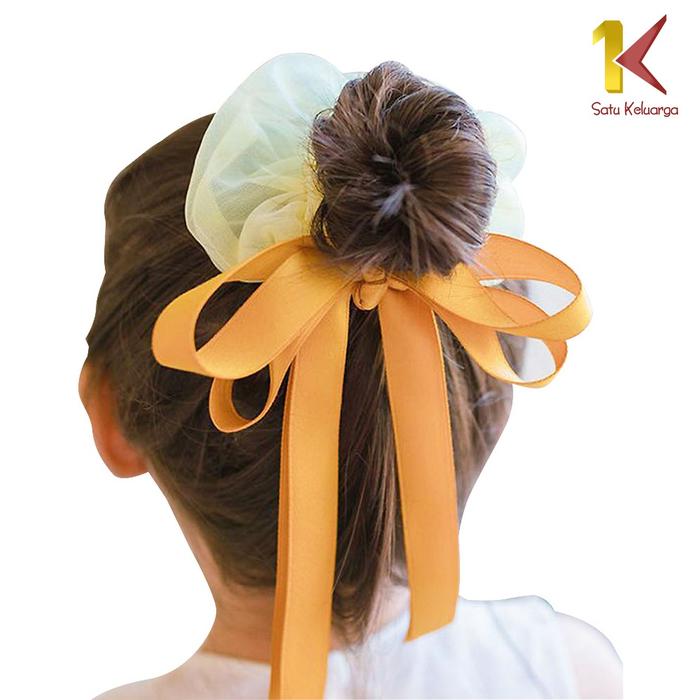 Gambar [COD] SK C344 Jepit Rambut Korea Pita Untuk Wanita Ikat Rambut Pita Panjang ala Korea Jepitan Rambut Anak Perempuan - OREN dari satukeluargaid Kab. Tangerang Tokopedia