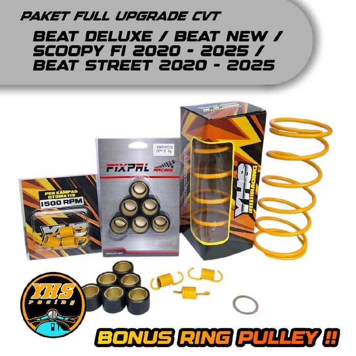 Gambar Paketan Kirian Cvt Beat Deluxe Beat New Beat Street Scoopy 2020 2021 2022 2023 2024 + Roller + Sentri + Ring Pulley - BEAT DELUXE, 7 GRAM dari YHS RACING undefined Tokopedia